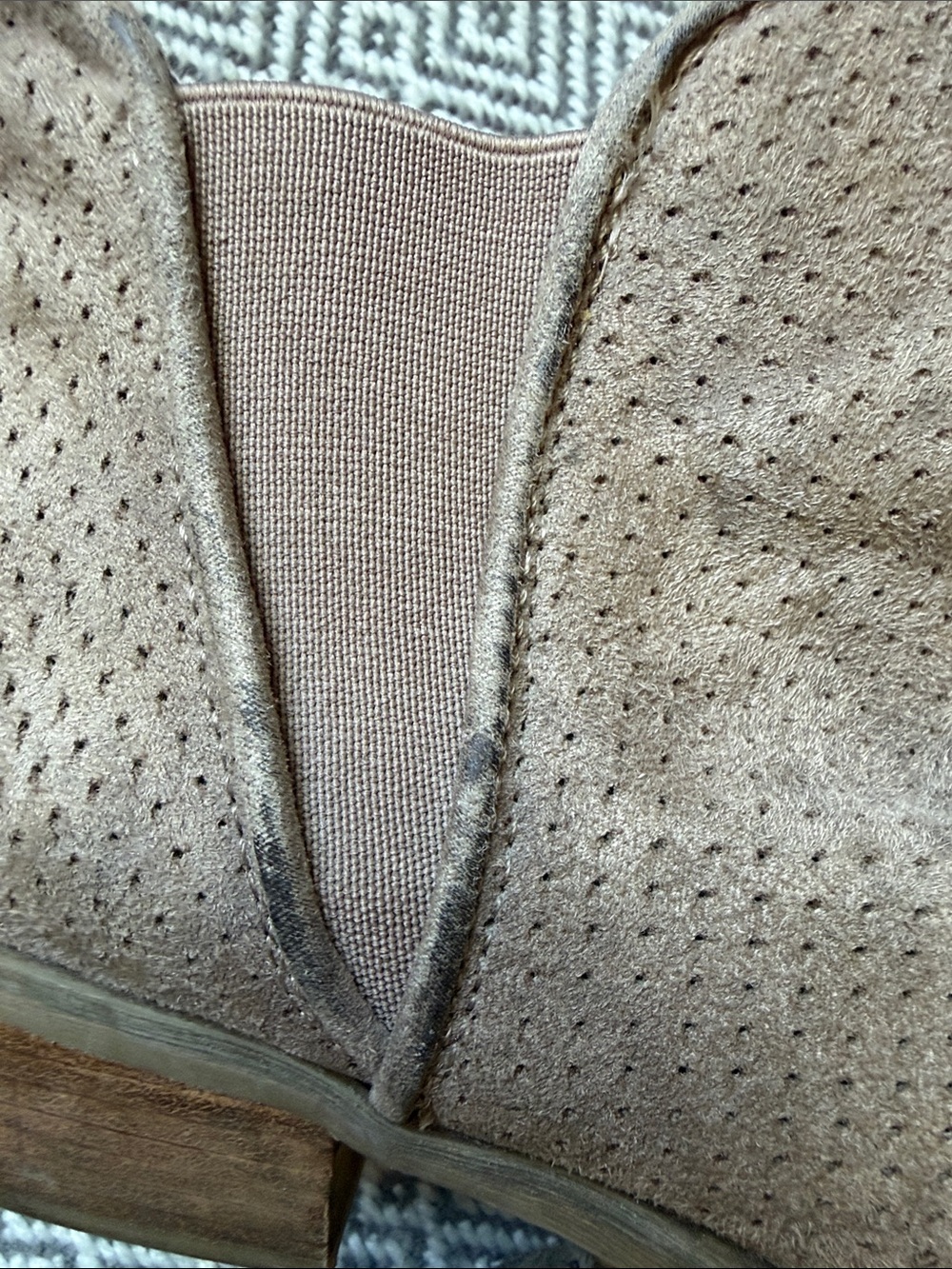 Report Women’s Suede Perforated Slip-On Ankle Boots - Taupe - Picture 10 of 16